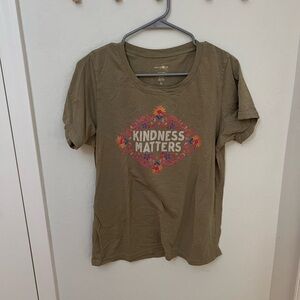 Brown ‘Kindness Matters’ From Natural Life Tshirt Sz L